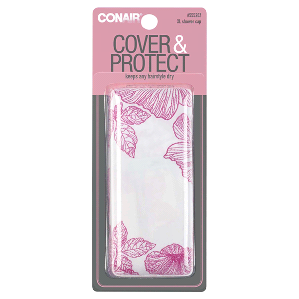 slide 1 of 4, Conair Styling Essentials Shower Cap Bouffant Extra-Large, 1 ct