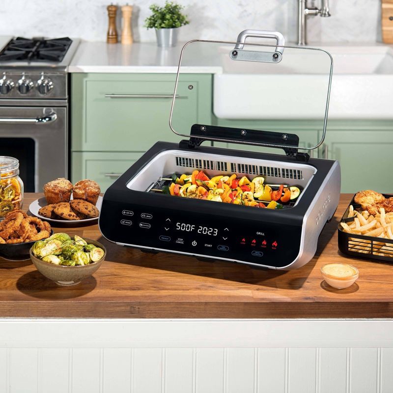 slide 7 of 9, Gourmia FoodStation 5-in-1 Smokeless Grill & Air Fryer with Smoke-Extracting Technology, 1 ct