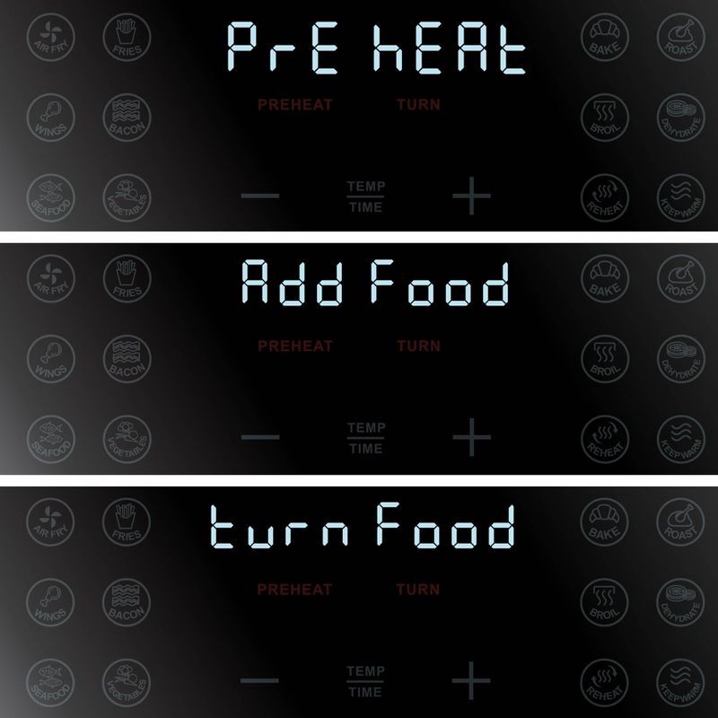 slide 7 of 8, Gourmia 8qt Digital Air Fryer with 12 One-Touch Functions & Guided Cooking Stainless Steel Black: Kitchen Appliance, 8 qt