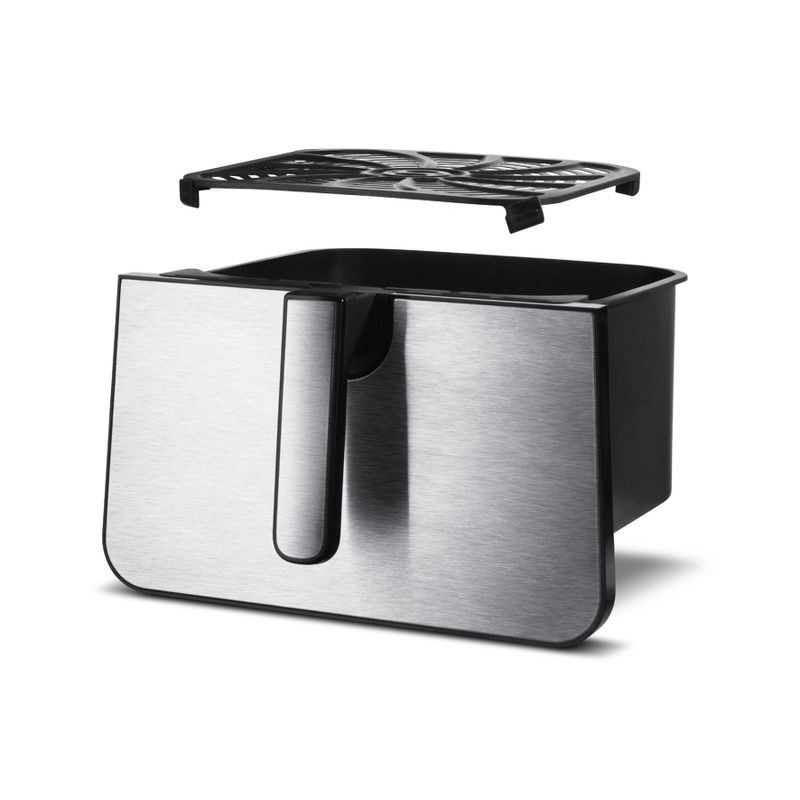 slide 2 of 8, Gourmia 8qt Digital Air Fryer with 12 One-Touch Functions & Guided Cooking Stainless Steel Black: Kitchen Appliance, 8 qt