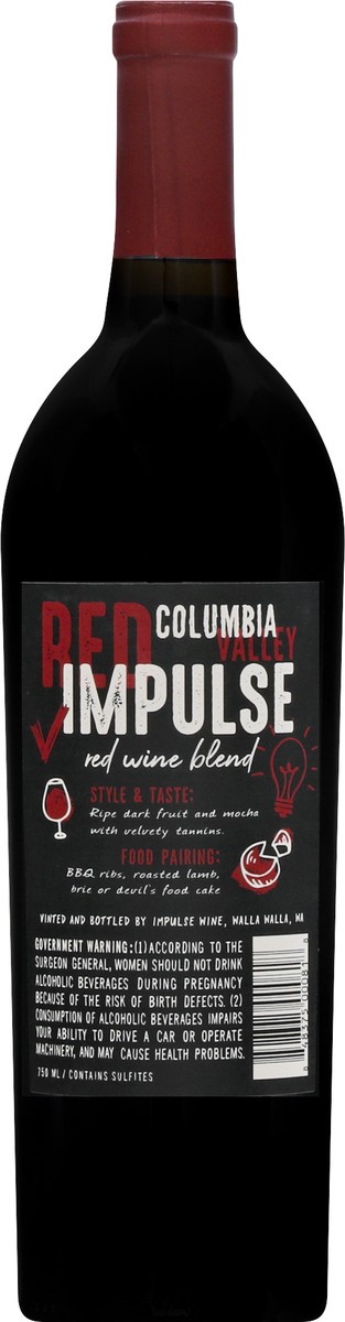 slide 6 of 10, Red Impulse Impulse Dark Red Blend, 750 ml
