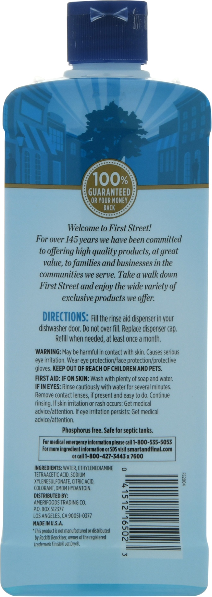 First Street Dishwasher Rinse Aid 16 oz