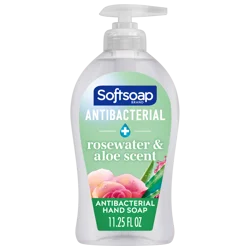 Softsoap Antibacterial Sensitive Liquid Hand Soap, Hypoallergenic Hand Soap, Rosewater and Aloe Scent, 11.25 Oz. Bottle