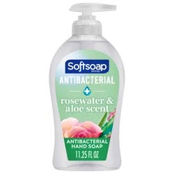 Softsoap Antibacterial Sensitive Liquid Hand Soap, Hypoallergenic Hand Soap, Rosewater and Aloe Scent, 11.25 Oz. Bottle