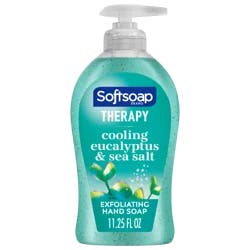 Softsoap Therapy Eucalyptus and Sea Salt Scent Exfoliating Liquid Hand Soap, 332 ml Bottle