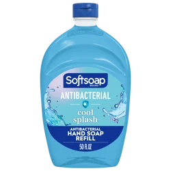 Softsoap Antibacterial Liquid Hand Soap, Clean and Protect Cool Splash Scent Hand Soap, 50 Oz. Refill Bottle