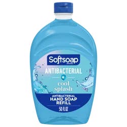 Softsoap Antibacterial Liquid Hand Soap, Clean and Protect Cool Splash Scent Hand Soap, 50 Oz. Refill Bottle