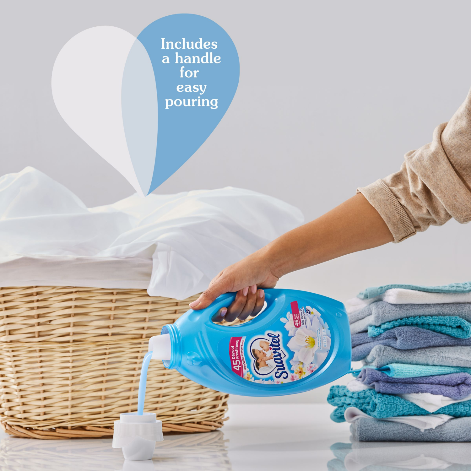 slide 5 of 6, Suavitel Fabric Softener, Field Flowers, 46 Oz., 46 fl oz