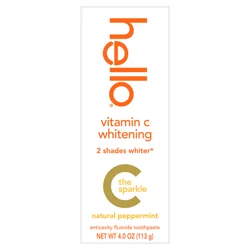 Hello Vitamin C Whitening Toothpaste with Fluoride