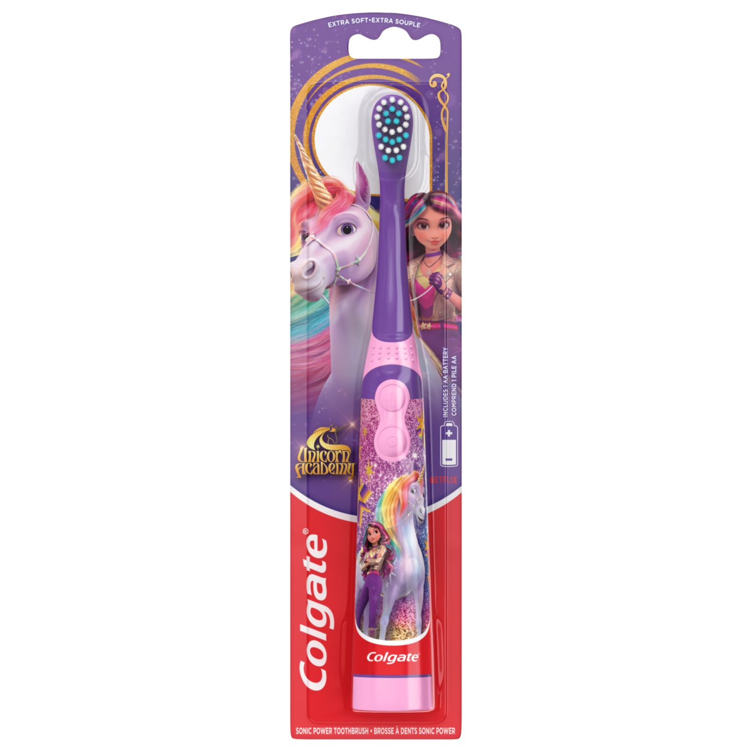 slide 1 of 2, Colgate Unicorn Academy Extra Soft Sonic Power Toothbrush, 1 ct