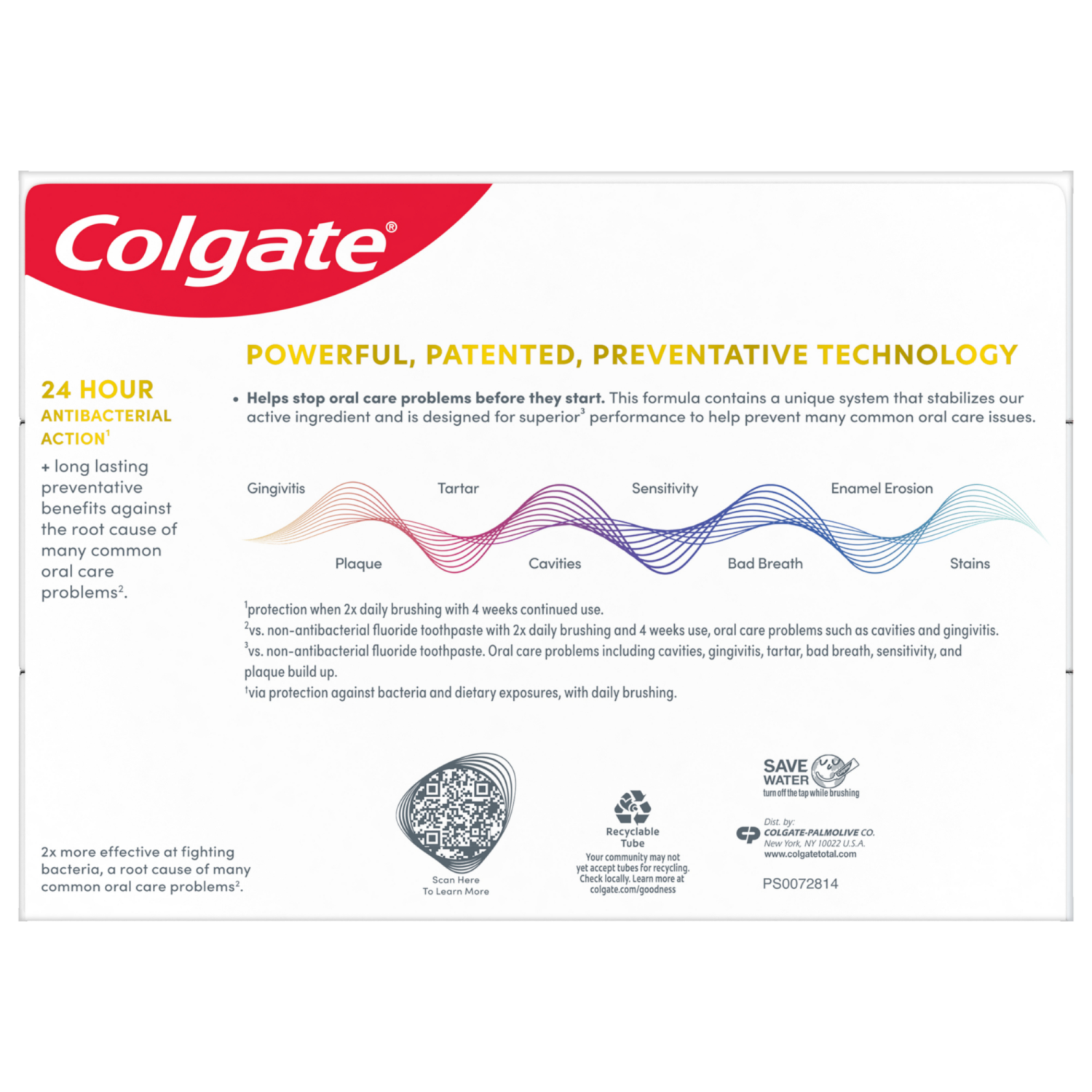 slide 2 of 3, Colgate Total Active Prevention Deep Clean Toothpaste, Mint, 3 Pk., 5.1 Oz., 3 ct