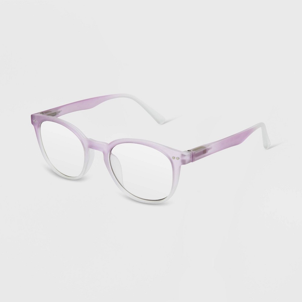 slide 2 of 2, Women's Blue Light Filtering Round Glasses - A New Day Light Purple, 1 ct
