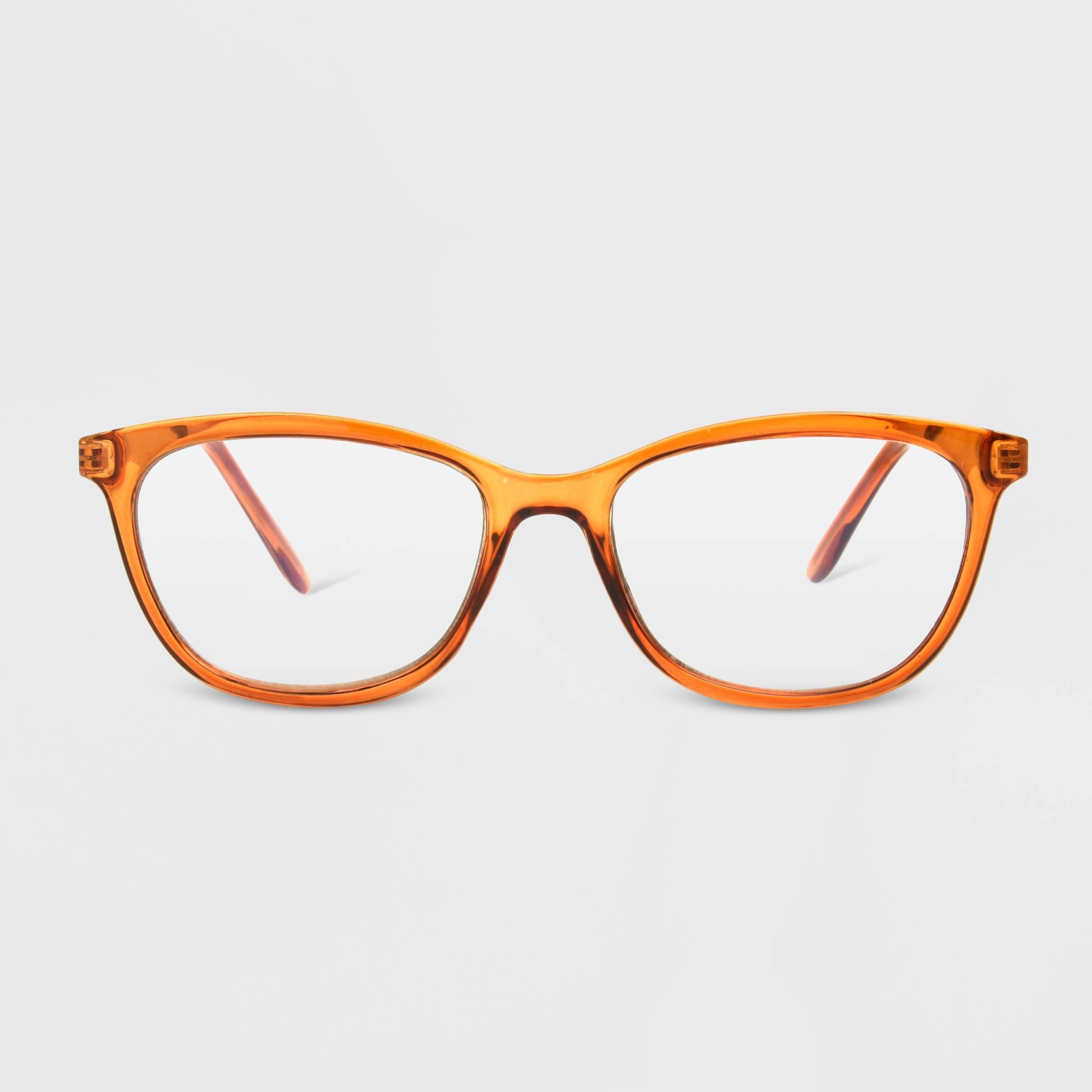 slide 1 of 2, Women's Blue Light Filtering Butterfly Glasses - A New Day Peach Orange, 1 ct