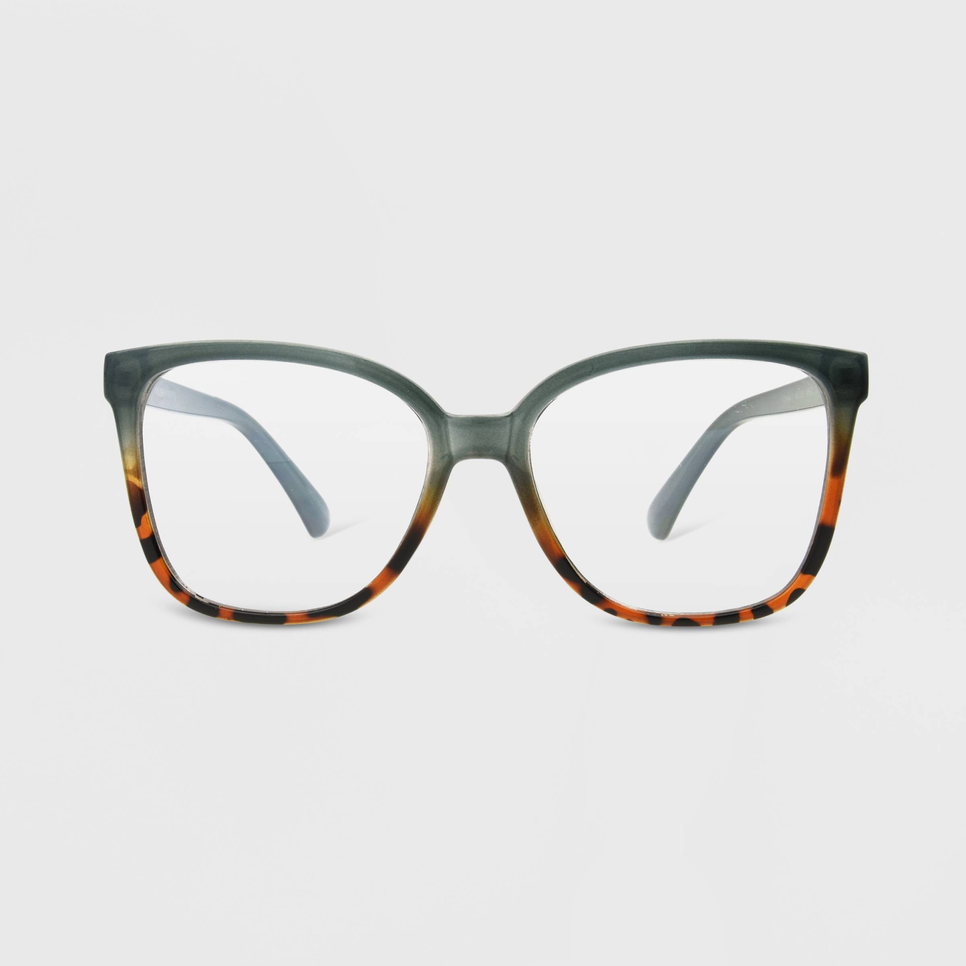 slide 1 of 2, Women's Blue Light Filtering Square Glasses - A New Day Light Blue, 1 ct