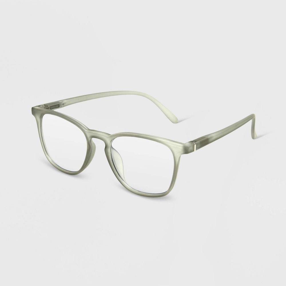 slide 2 of 2, Women's Blue Light Filtering Square Glasses - A New Day Gray, 1 ct
