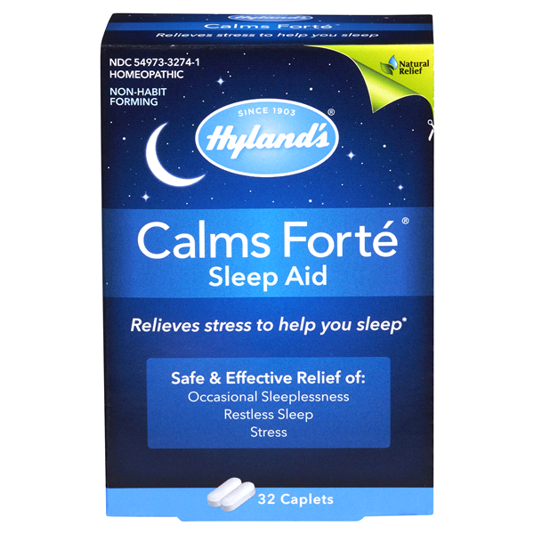 slide 1 of 1, Hyland's Calms Forte Sleep Aid Caplets, 32 ct