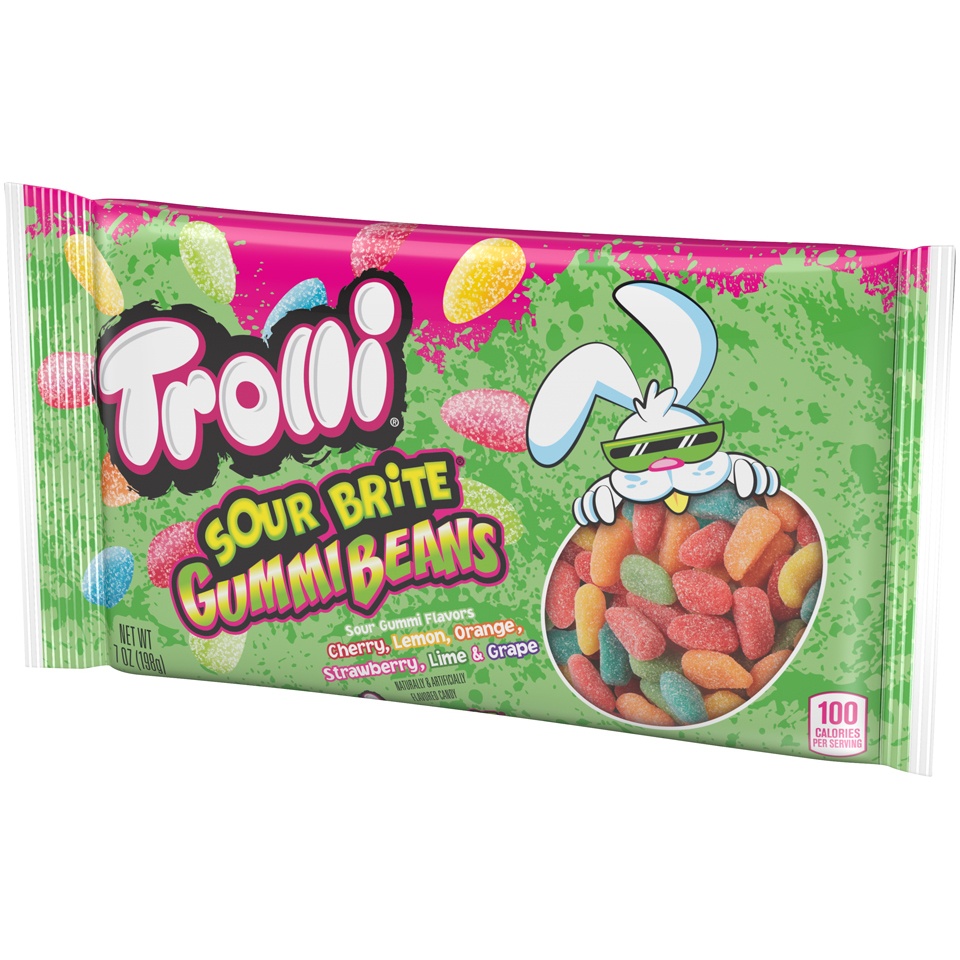 slide 6 of 8, Trolli Easter Sour Gummi Beans, 7 oz