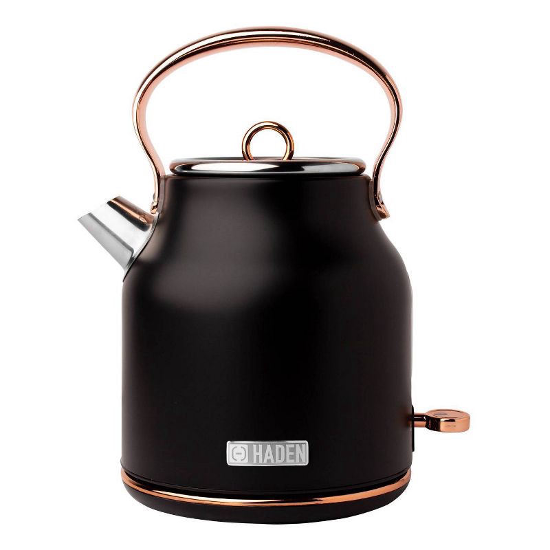 Haden Heritage 1.7L Stainless Steel Electric Cordless Kettle - Copper/Black  1 ct