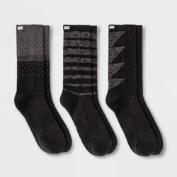 Pair of Thieves Men's Crew Socks 3pk - Black 6-12