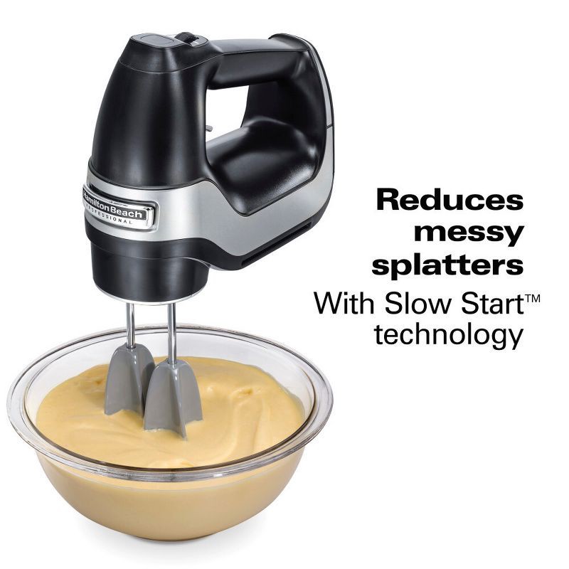 slide 4 of 9, Hamilton Beach 7 Speed Dig Hand Mix with Easy Beaters 62663: Black Plastic Handheld Mixer, 150W, Dishwasher-Safe Parts, 1 ct