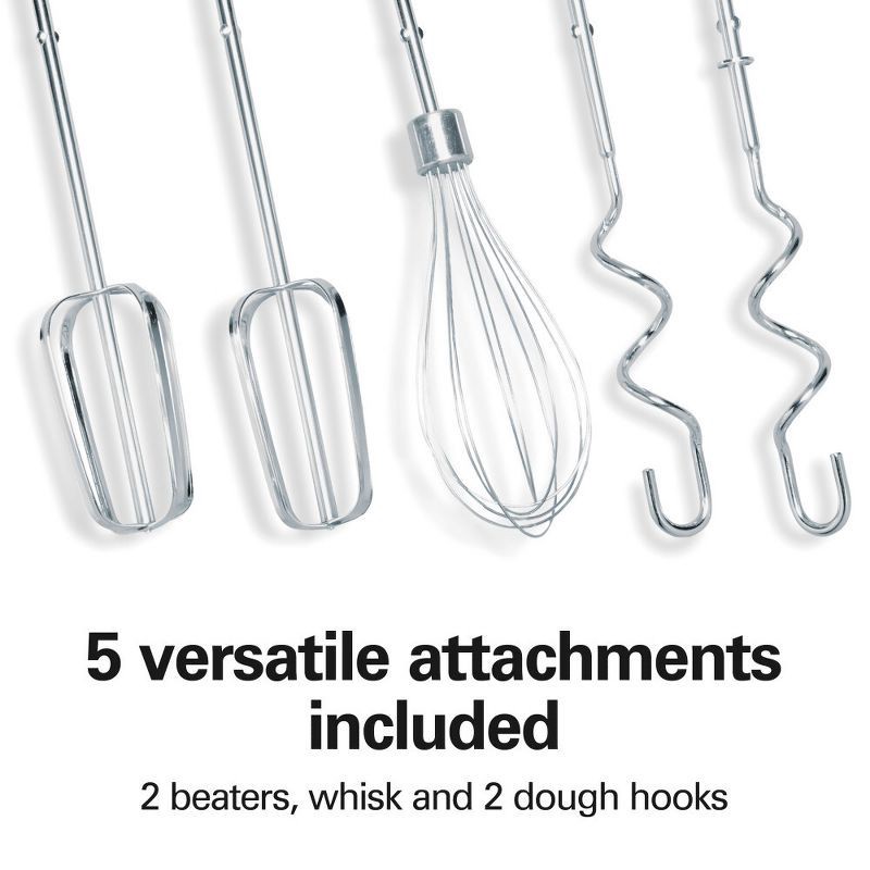 slide 5 of 8, Hamilton Beach 4qt Hand/Stand Mixer 64640: 6-Speed Kitchen Mixer, Stainless Steel Bowl, Dishwasher-Safe Parts, 290W, 4 qt