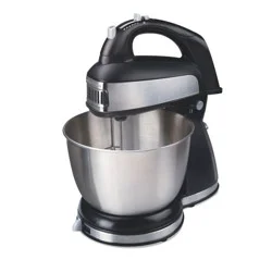 Hamilton Beach 4qt Hand/Stand Mixer 64640: 6-Speed Kitchen Mixer, Stainless Steel Bowl, Dishwasher-Safe Parts, 290W