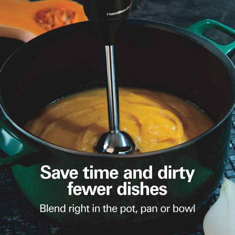 slide 6 of 11, Hamilton Beach 3-in-1 Hand Blender with Wisk 59768: Immersion Handheld Mixer, 2 Speeds, Dishwasher-Safe, 225W, Black, 1 ct