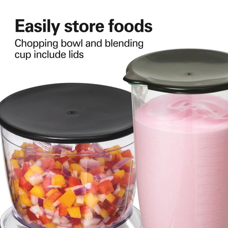 slide 7 of 11, Hamilton Beach 3-in-1 Hand Blender with Wisk 59768: Immersion Handheld Mixer, 2 Speeds, Dishwasher-Safe, 225W, Black, 1 ct