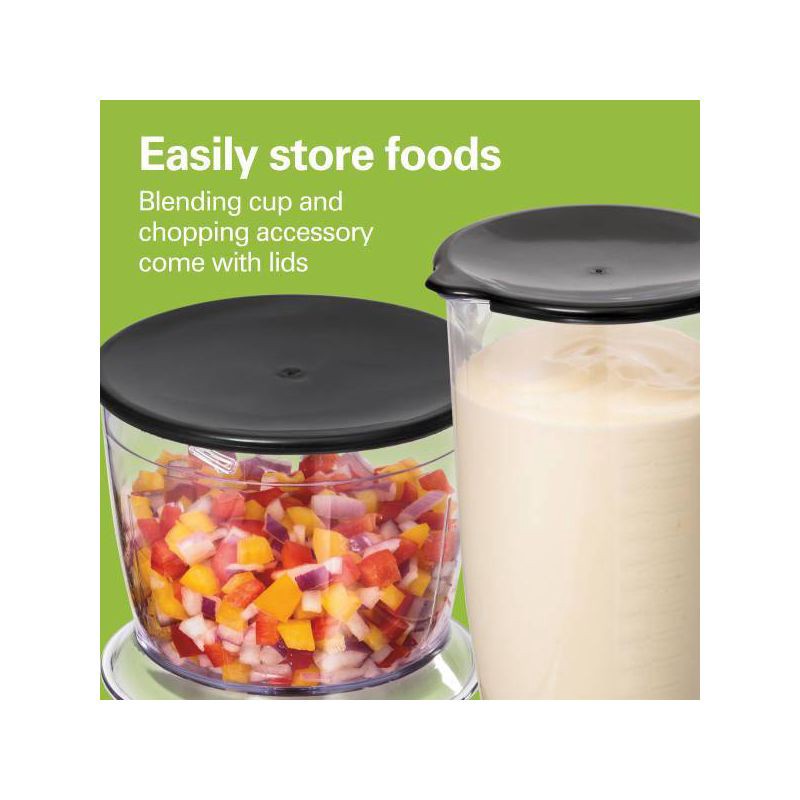 slide 8 of 11, Hamilton Beach 3-in-1 Hand Blender with Wisk 59768: Immersion Handheld Mixer, 2 Speeds, Dishwasher-Safe, 225W, Black, 1 ct