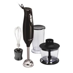 Hamilton Beach 3-in-1 Hand Blender with Wisk 59768: Immersion Handheld Mixer, 2 Speeds, Dishwasher-Safe, 225W, Black