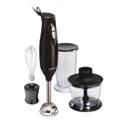 Hamilton Beach 3-in-1 Hand Blender with Wisk 59768: Immersion Handheld Mixer, 2 Speeds, Dishwasher-Safe, 225W, Black
