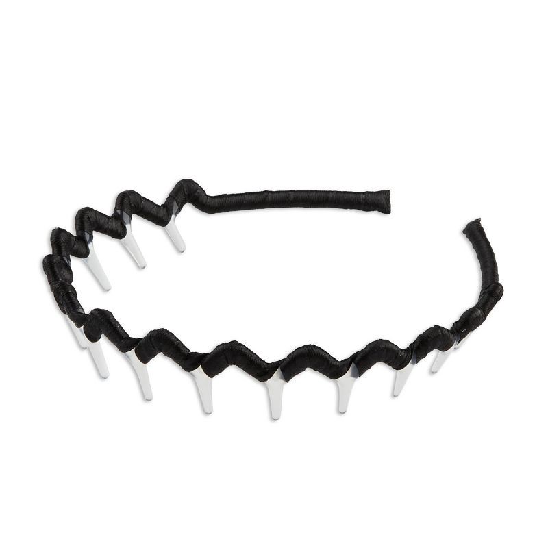 slide 3 of 4, scunci scünci Fabric Covered Zigzag Headband - Black - All Hair, 1 ct
