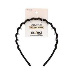 scunci scünci Fabric Covered Zigzag Headband - Black - All Hair