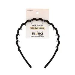 scunci scünci Fabric Covered Zigzag Headband - Black - All Hair
