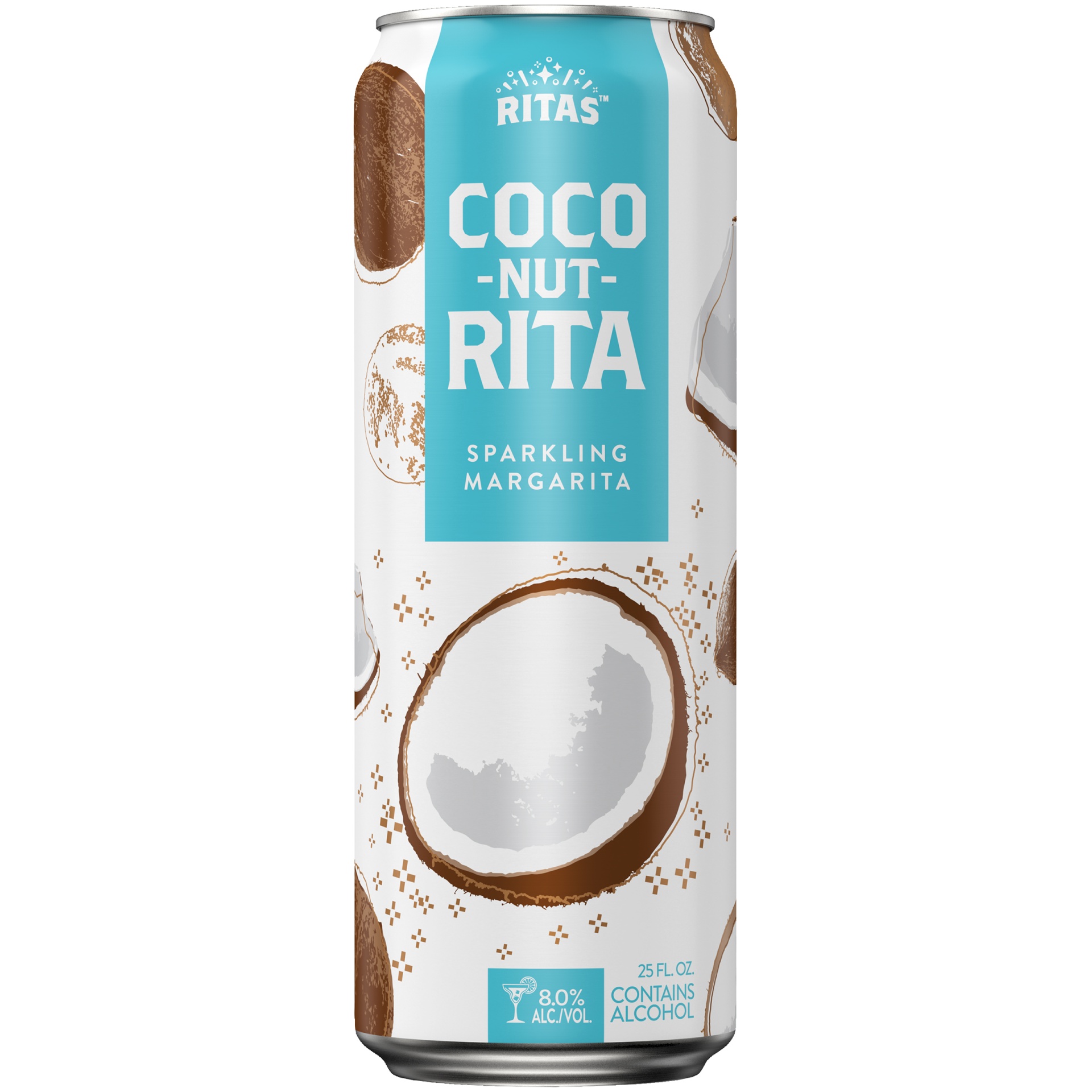 slide 1 of 1, Ritas Coco-Nut-Rita Sparkling Margarita, 8% ABV, 25 oz