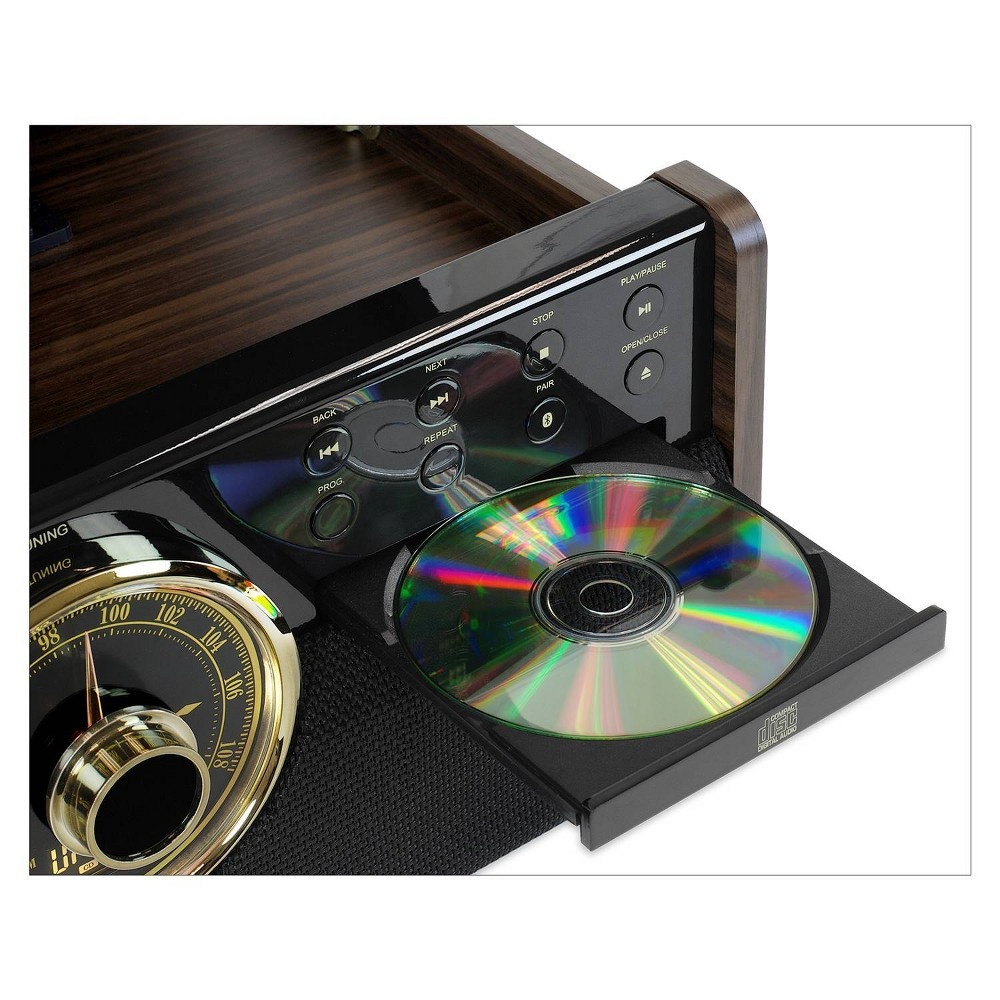 slide 2 of 3, Victrola Empire Mid Century Modern Bluetooth Record Player - Espresso, 1 ct