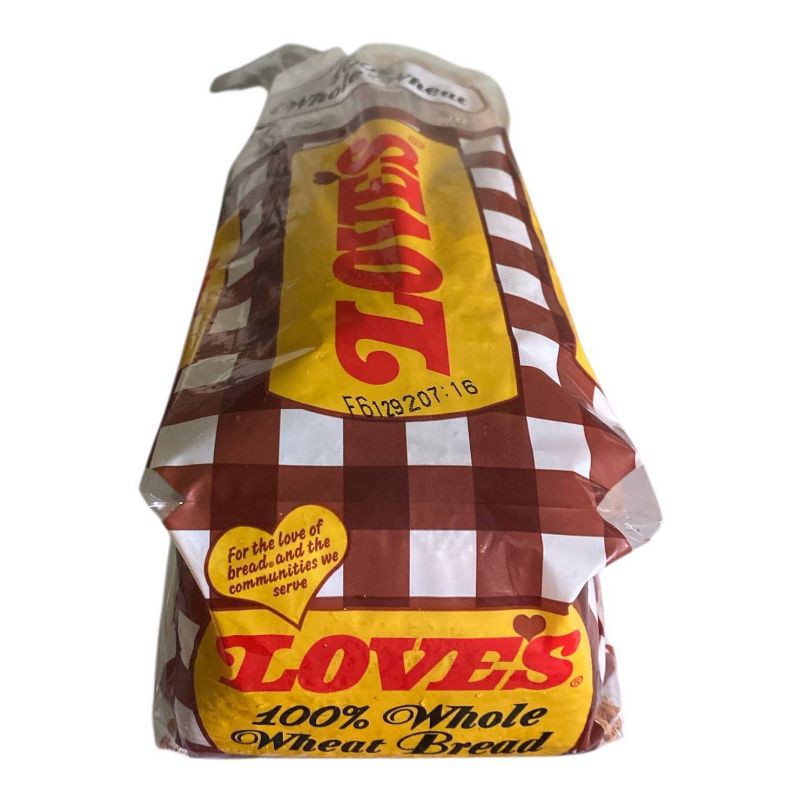 slide 3 of 4, Love's 100% Whole Wheat Round Top Bread - 16oz, 16 oz