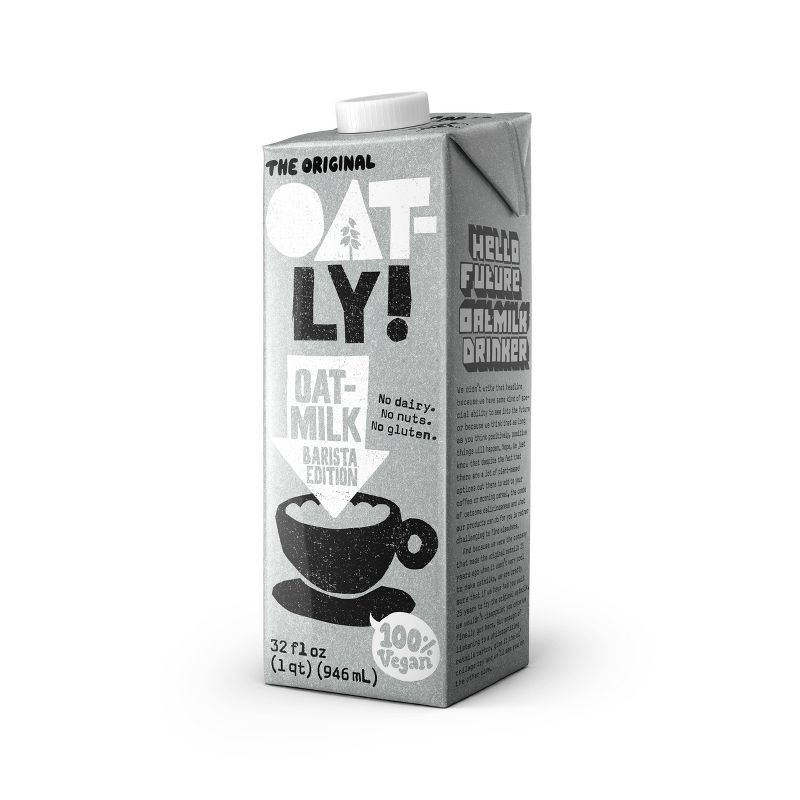 slide 4 of 9, Oatly Oatmilk Barista Edition Non-Dairy Milk Shelf Stable - 32oz, 32 oz