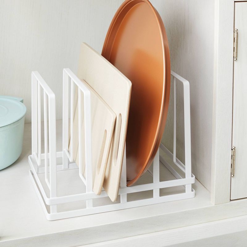 slide 2 of 4, Wire Storage Pan Organizer White - Brightroom™: Iron Kitchen Cabinet & Pantry Organizer, 10" H x 13" D x 9" W, 1 ct