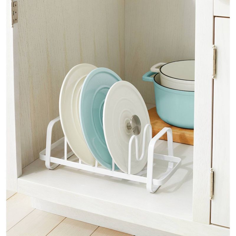 slide 2 of 4, Wire Storage Lid Organizer White - Brightroom™: Kitchen Cabinet Organizer, Iron Pot & Pan Rack, 13.5" Depth, 1 ct