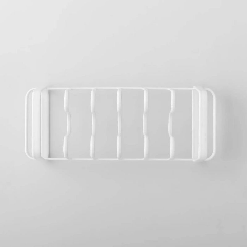 slide 4 of 4, Wire Storage Lid Organizer White - Brightroom™: Kitchen Cabinet Organizer, Iron Pot & Pan Rack, 13.5" Depth, 1 ct
