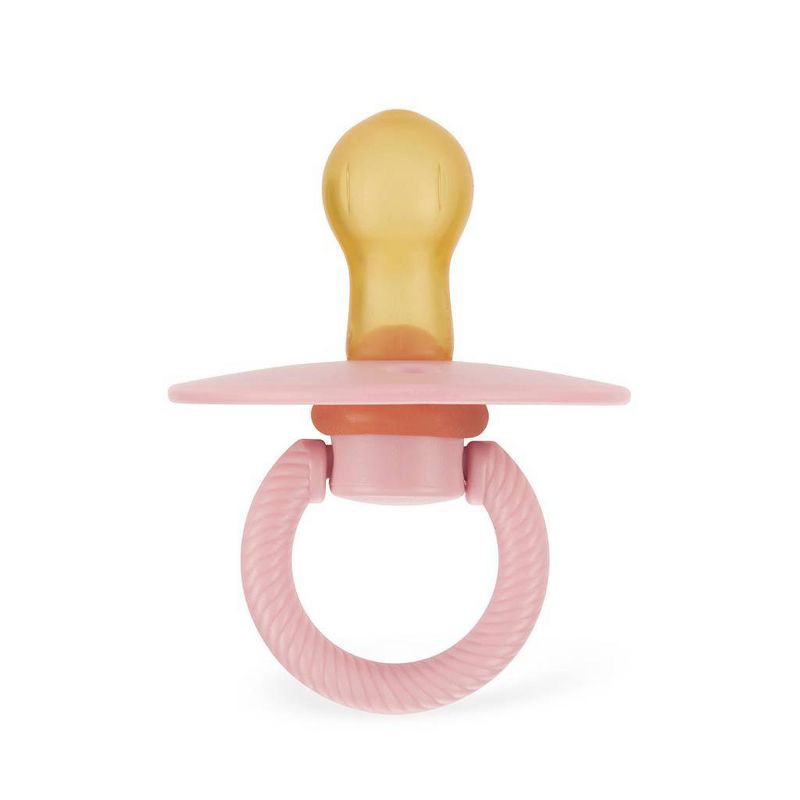 slide 3 of 6, Itzy Ritzy Natural Soother - Natural Rubber Nipple - 2pk - Rosewood/Blossom, 2 ct