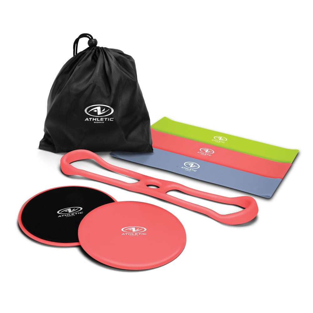 slide 1 of 1, RBX Core & Lower Body 5-Piece Workout Kit With Carry Bag, 1 ct