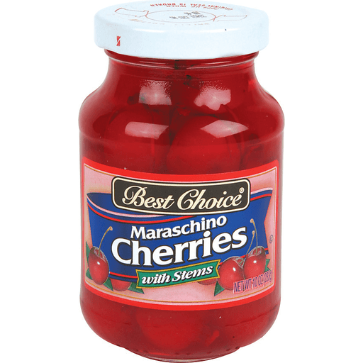 slide 1 of 1, Best Choice Maraschino Cherries With Stems, 10 oz