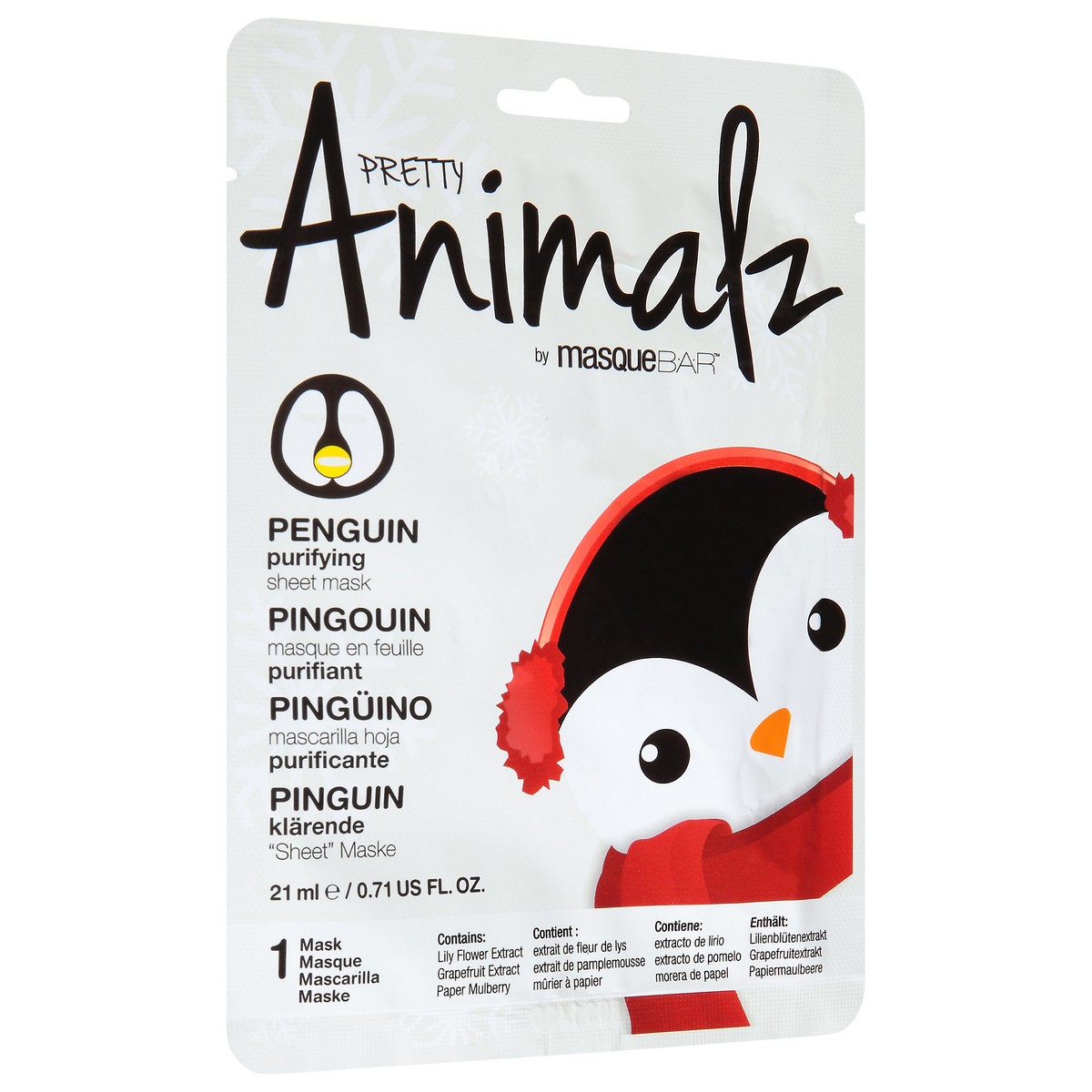 slide 12 of 12, Look Beauty Masque BAR Pretty Animalz Penguin Purifying Sheet Mask 0.71 fl oz, 0.71 fl oz