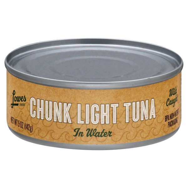 slide 1 of 1, Lowes Foods Wild Caught Chunk Light Tuna in Water - 5 oz, 5 oz