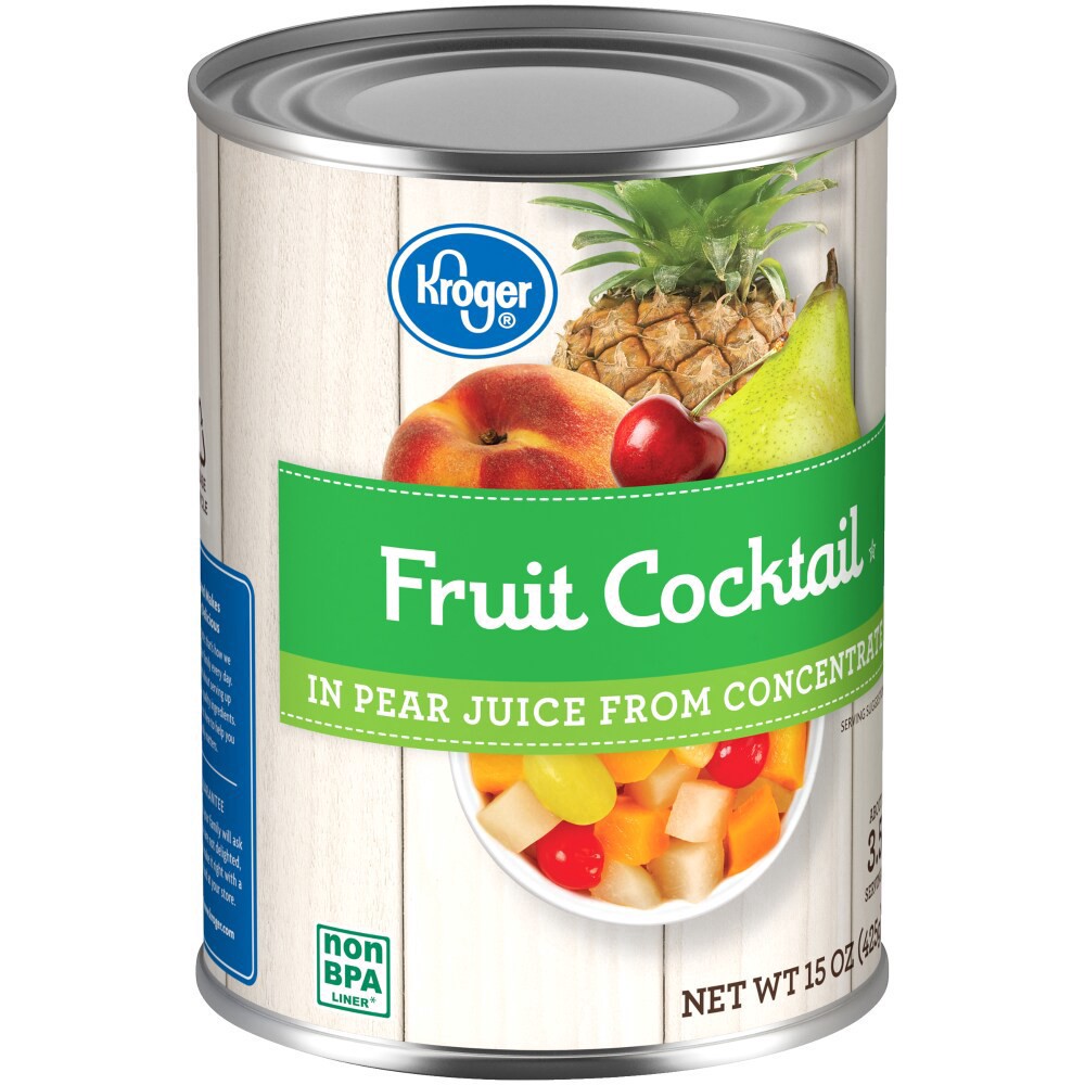 slide 2 of 3, Kroger Fruit Cocktail In Fruit Juice, 15 oz