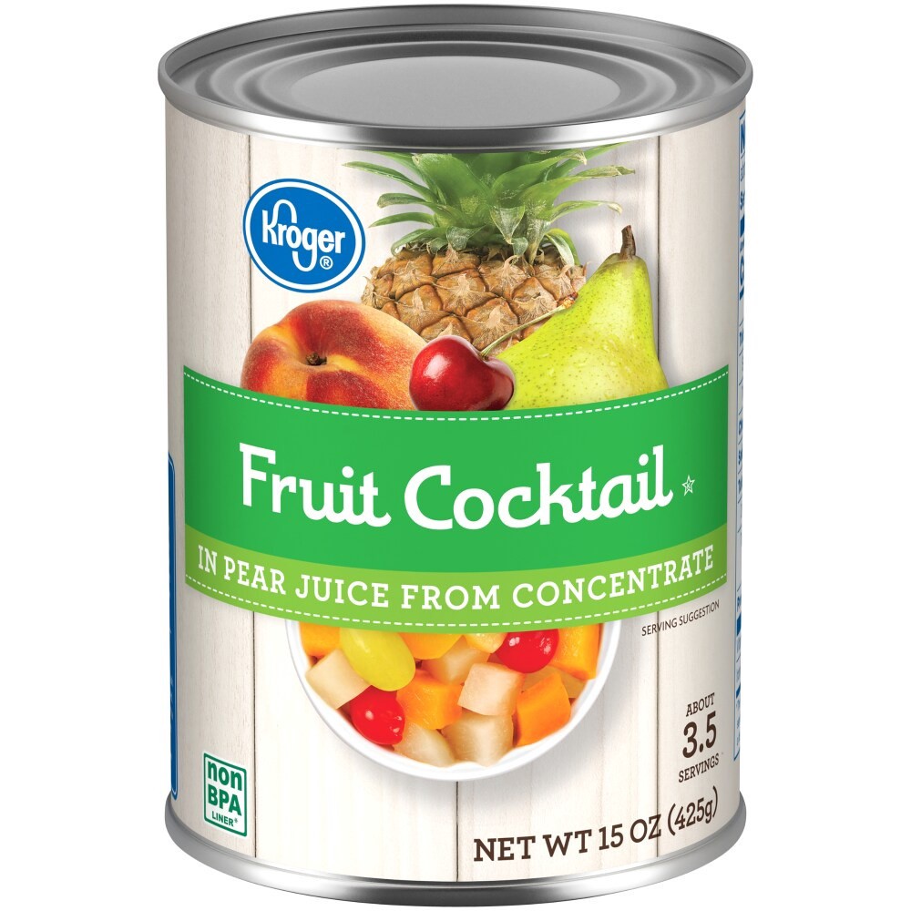 slide 2 of 3, Kroger Fruit Cocktail In Fruit Juice, 15 oz