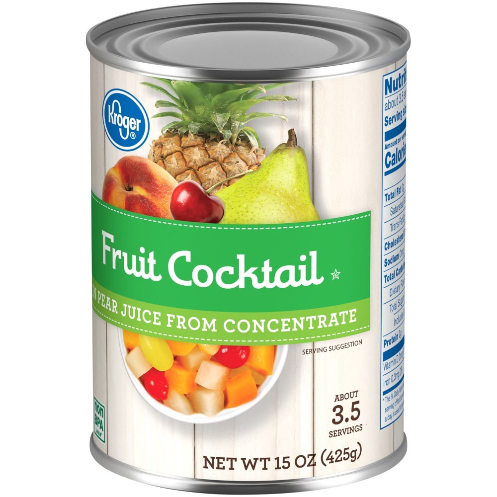 slide 3 of 3, Kroger Fruit Cocktail In Fruit Juice, 15 oz