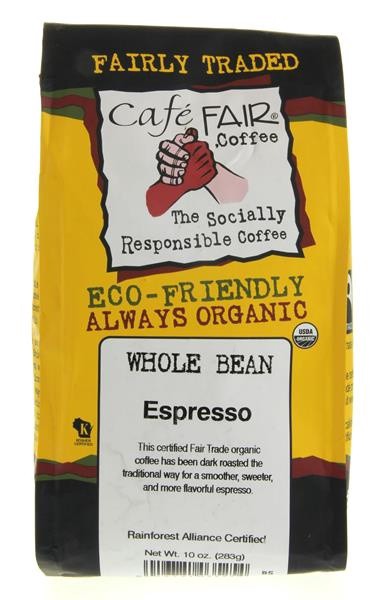 slide 1 of 1, Café Fair Espresso Whole Bean Coffee, 10 oz